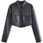 Cropped Affair Faux Leather Jacket